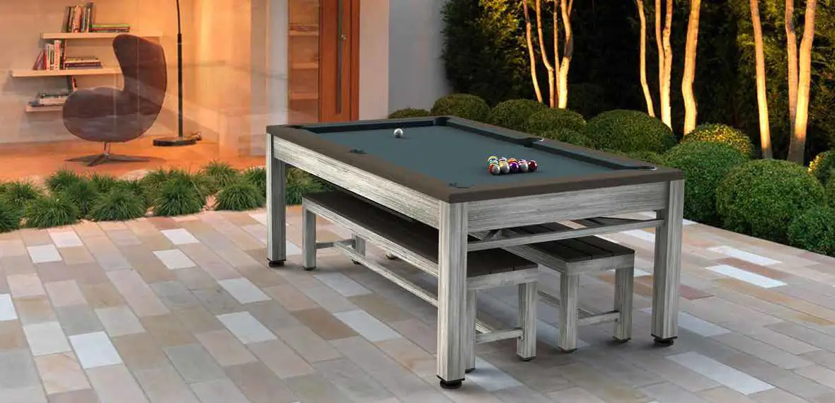 Outdoor Pool Table Dining Combo, Convertible Pool Table Dining Combo